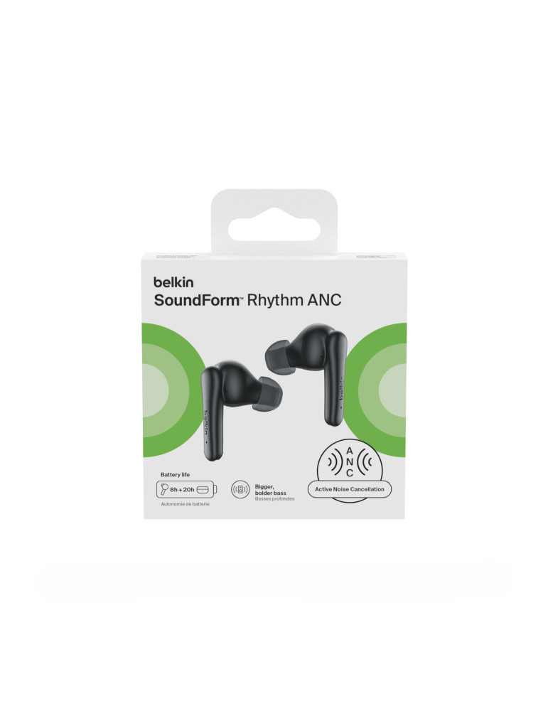 BELKIN Écouteurs TWS SoundForm Rhythm ANC (Noir) | DOTIRI