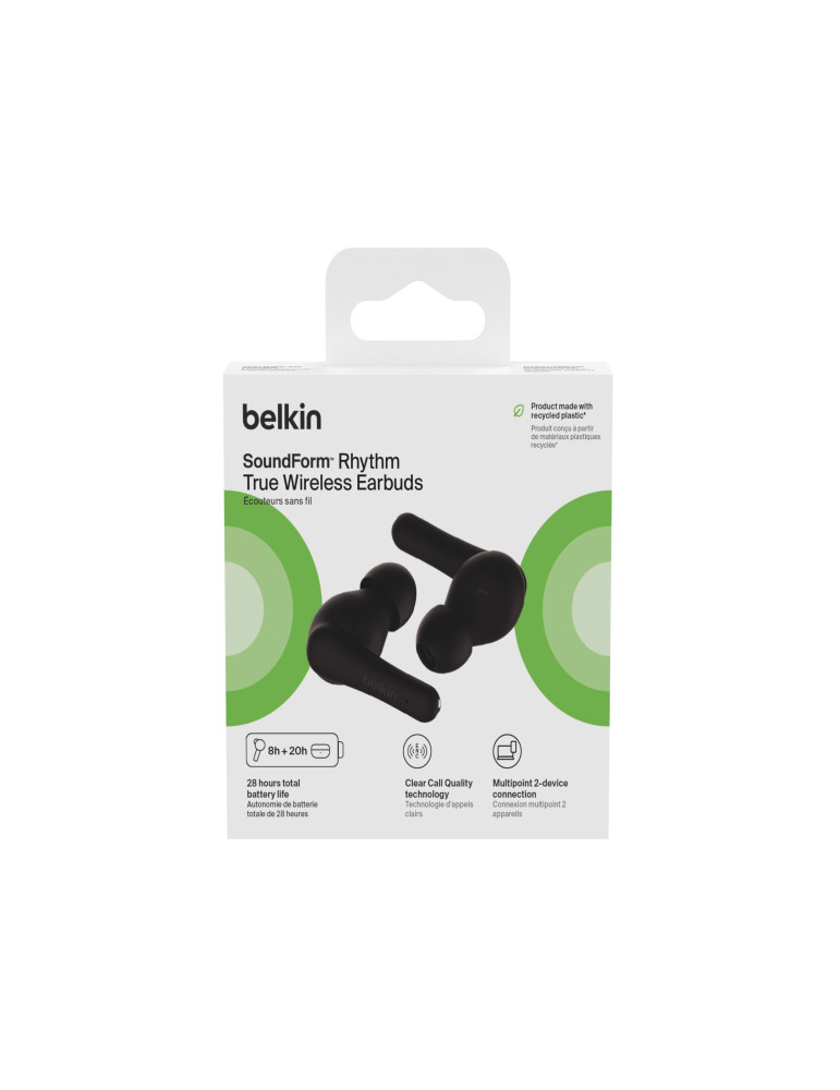 BELKIN SOUNDFORM Écouteurs TWS Rhythm (Noir) | DOTIRI