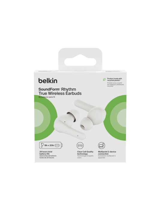 BELKIN SOUNDFORM Écouteurs TWS Rhythm (Blanc) | DOTIRI
