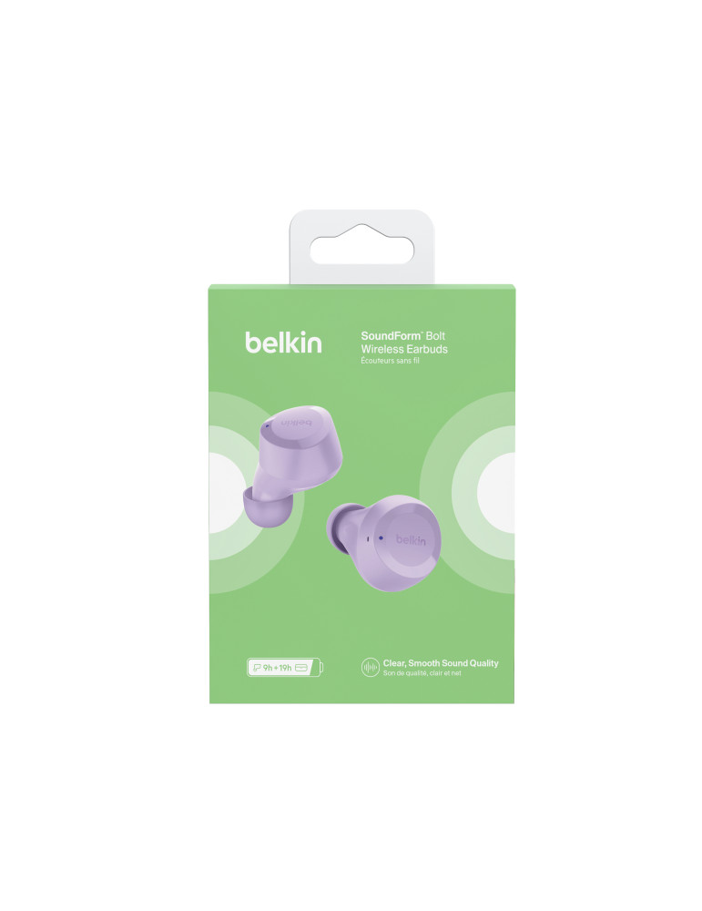 BELKIN Ecouteurs TWS SoundForm Bolt (Lavande) | DOTIRI
