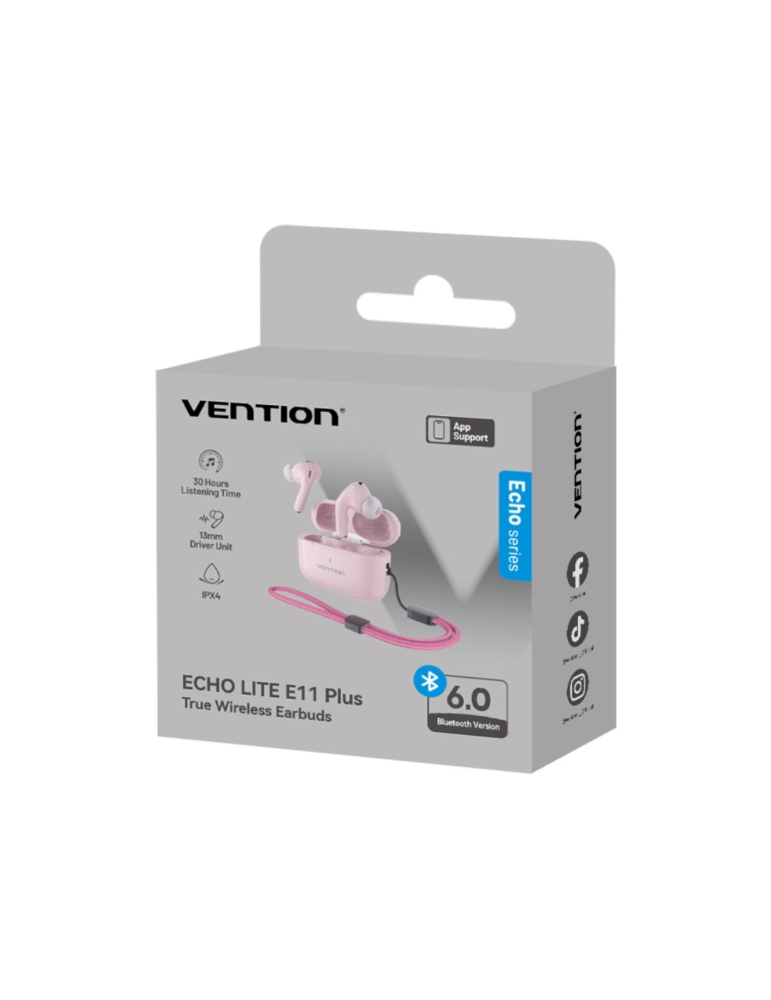 VENTION Ecouteur TWS ECHO LITE E11 Plus (Rose) | DOTIRI
