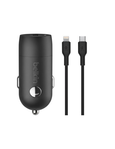 BELKIN Combo Chargeur Voiture USB-C (30W) + Câble Lightning 1m
