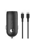 BELKIN Combo Chargeur Voiture USB-C (30W) + Câble Lightning 1m