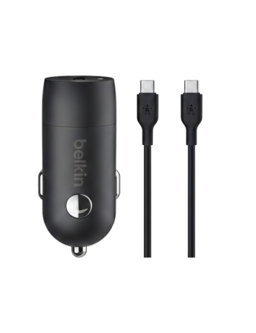 BELKIN Combo Chargeur Voiture USB-C (30W) + Câble USB-C 1m
