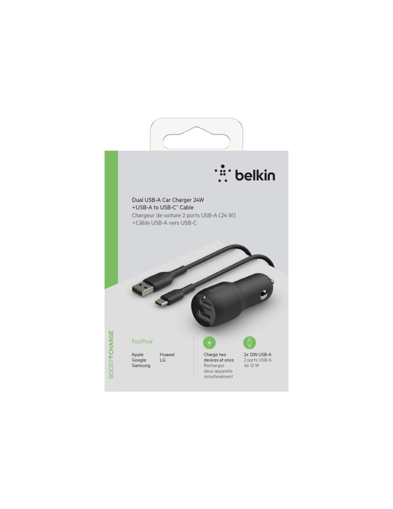 BELKIN Chargeur voiture complet USB-C (24W) | DOTIRI