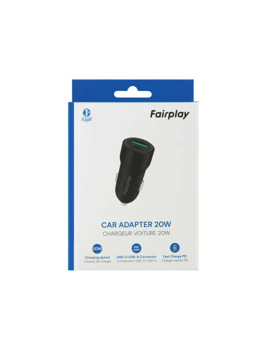 FAIRPLAY Chargeur Voiture (20W) 2USB (A+C) | DOTIRI
