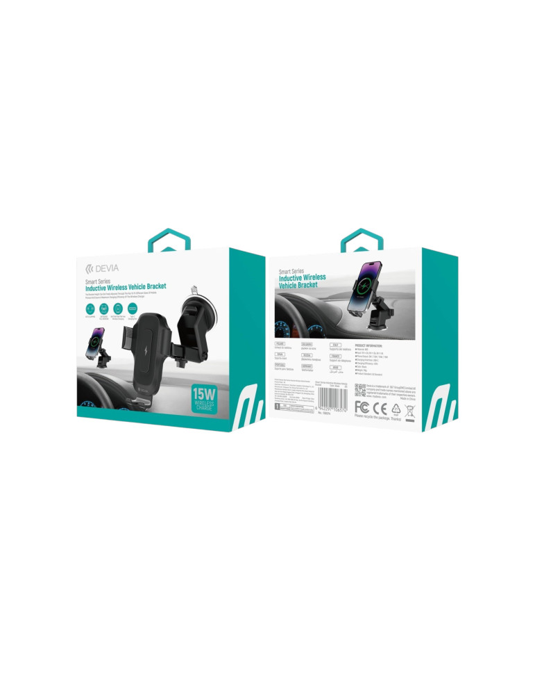 DEVIA Support Voiture Magnétique Inteligent (Noir)