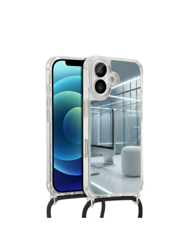 COVERME Coque Miroir iPhone 16e (Cordon Noir)