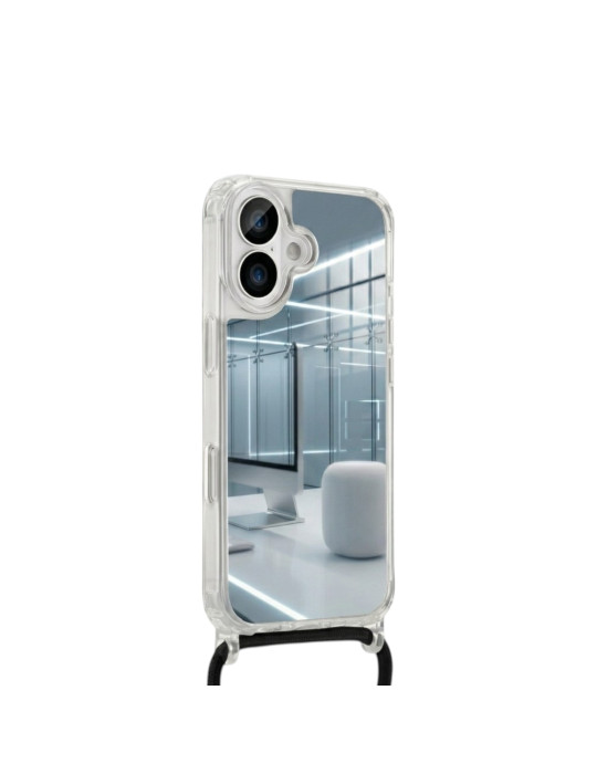 COVERME Coque Miroir iPhone 16e (Cordon Noir) | DOTIRI