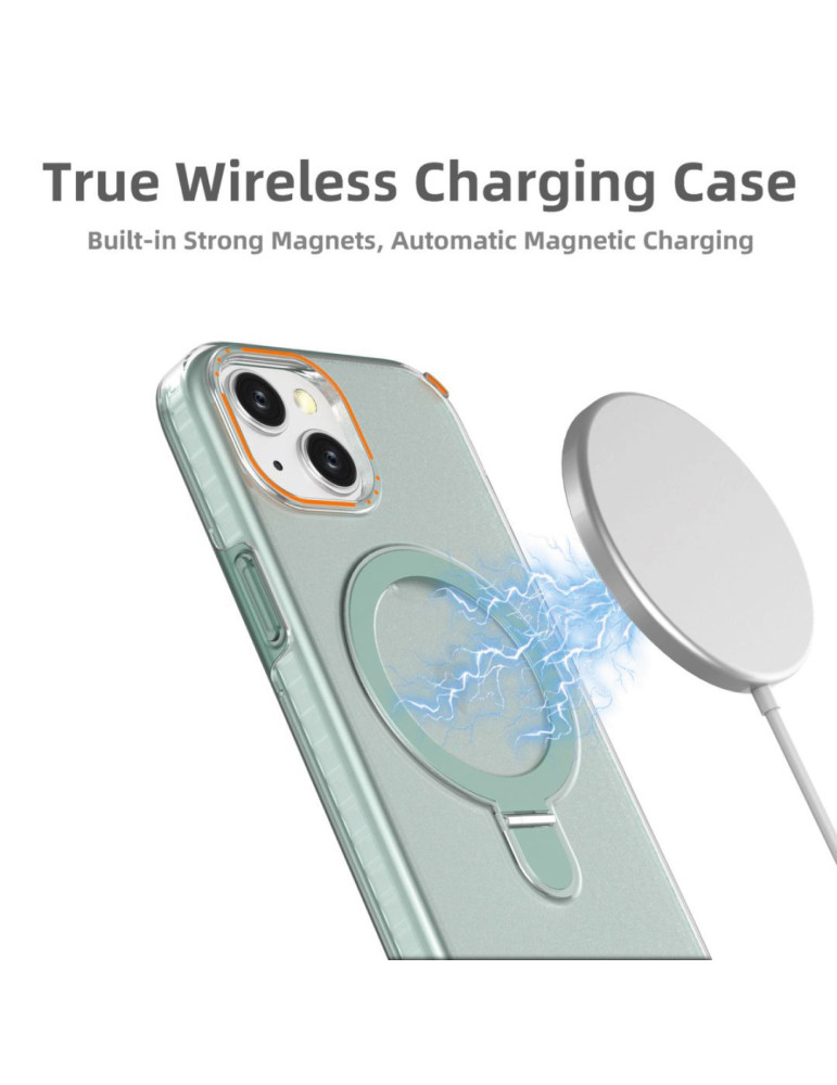 Coque Metal Ring MagSafe iPhone 16 (Clear) | DOTIRI