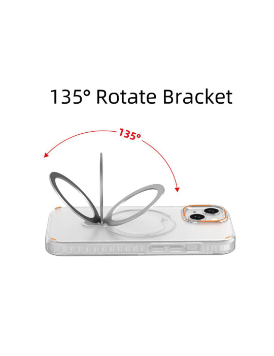 Coque Metal Ring MagSafe iPhone 16 (Clear) | DOTIRI