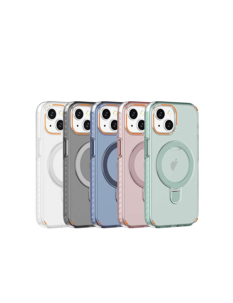 Coque Metal Ring MagSafe iPhone 16 (Clear) | DOTIRI