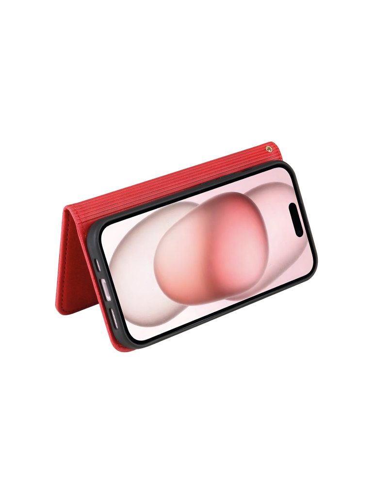 COVERME Étui Wallet iPhone 16 (Rouge) | DOTIRI