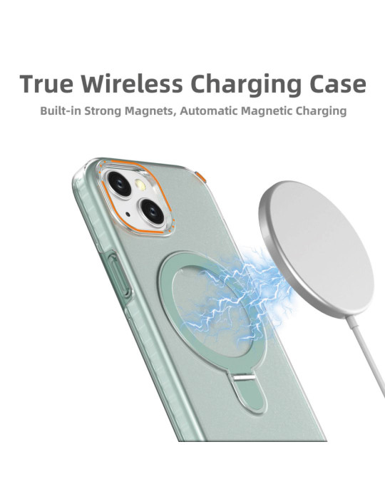 Coque Metal Ring MagSafe iPhone 16 Pro Max (Clear)