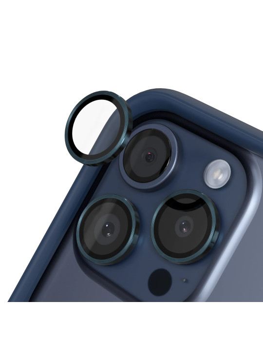 RHINOSHIELD Protection Caméra iPhone 15 Pro/15 Pro Max (Bleu)