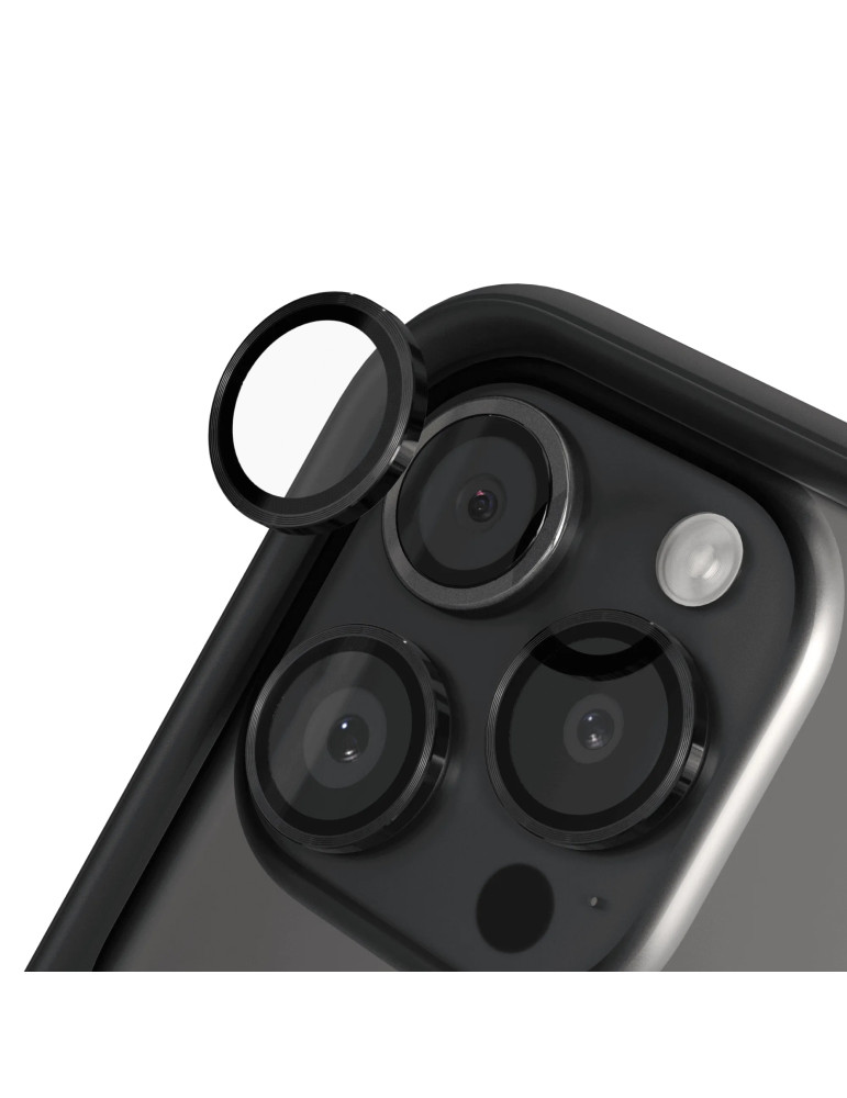 RHINOSHIELD Protection Caméra iPhone 15 Pro/15 Pro Max (Noir)