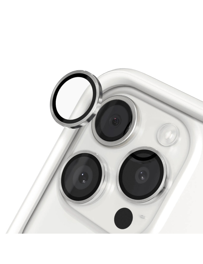 RHINOSHIELD Protection Caméra iPhone 15 Pro/15 Pro Max (Argent)