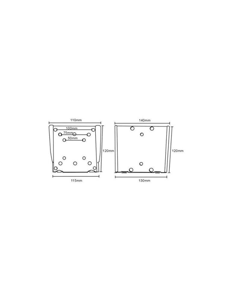 KIMEX Support Mural Fixe pour Ecran TV 13'' - 27''