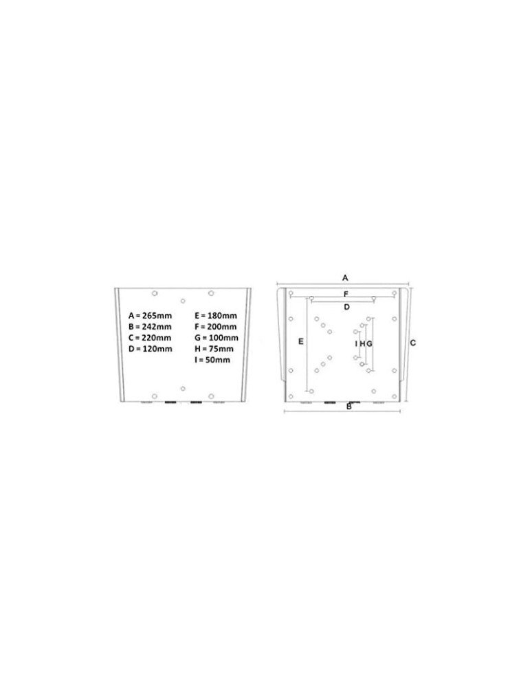 KIMEX Support Mural Fixe pour Ecran TV 23'' - 42''