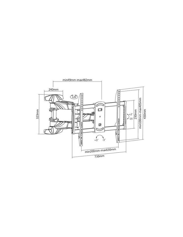 KIMEX Support Mural Articulé pour Ecran TV 37'' | DOTIRI