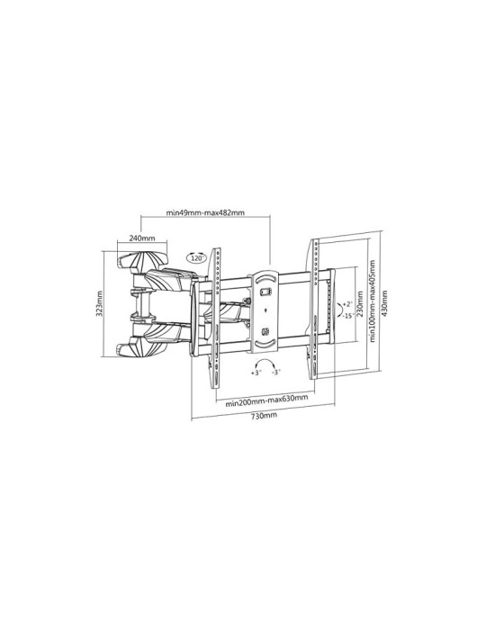 KIMEX Support Mural Articulé pour Ecran TV 37'' | DOTIRI