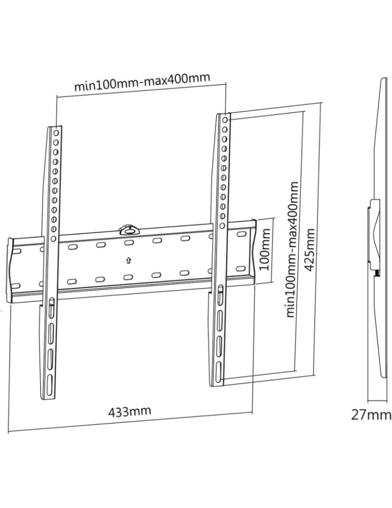 KIMEX Support Mural Fixe pour Ecran TV 32'' - 55''