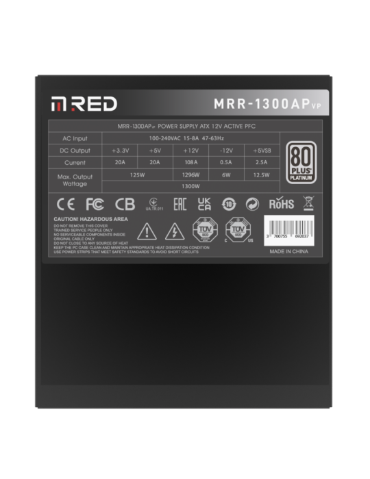 M.RED MRR-1300AP VP2  - 1300AP - 80 Plus Platinum | DOTIRI
