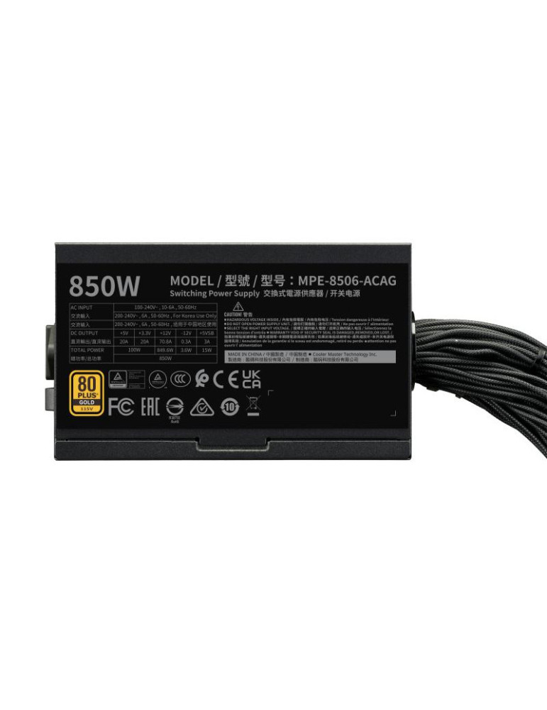 COOLER MASTER MWE Gold 850 V3 NonModulaire | DOTIRI