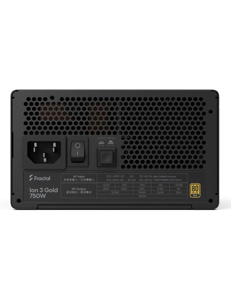FRACTAL Ion 3 Gold 750W Black, EU Cord | DOTIRI