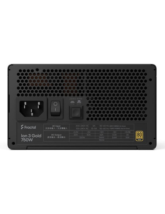 FRACTAL Ion 3 Gold 750W Black, EU Cord | DOTIRI