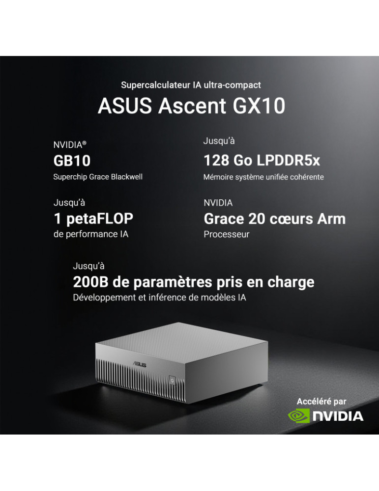 ASUS Ascent GX10 GX10-GG0003BN GB10 128 Go