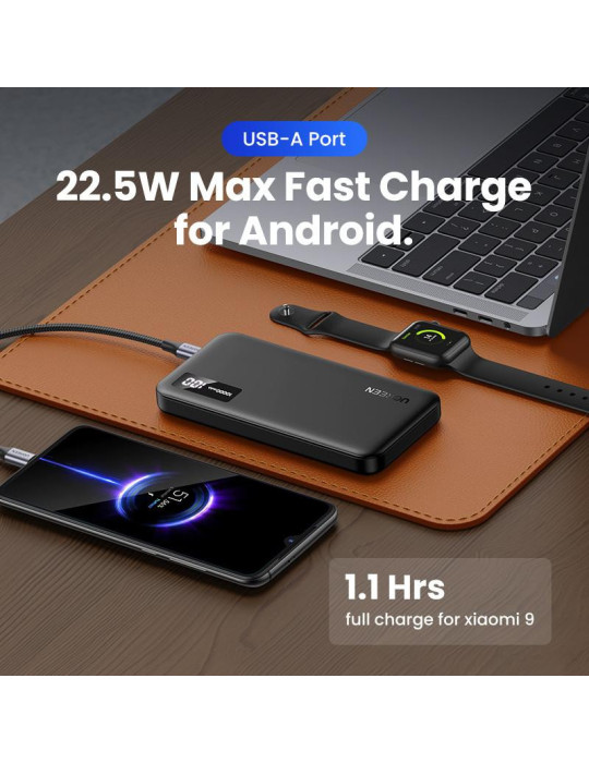 UGREEN Batterie Ext 10000mAh + 2 Ports Gris *25742