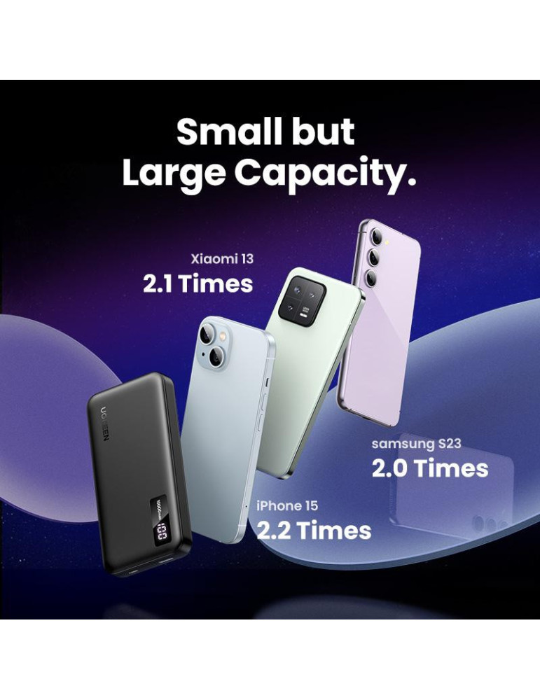 UGREEN Batterie Ext 10000mAh + 2 Ports Gris *25742