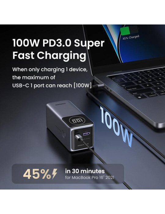 UGREEN Batterie d'Urgence Tour 12000mAh 100W | DOTIRI