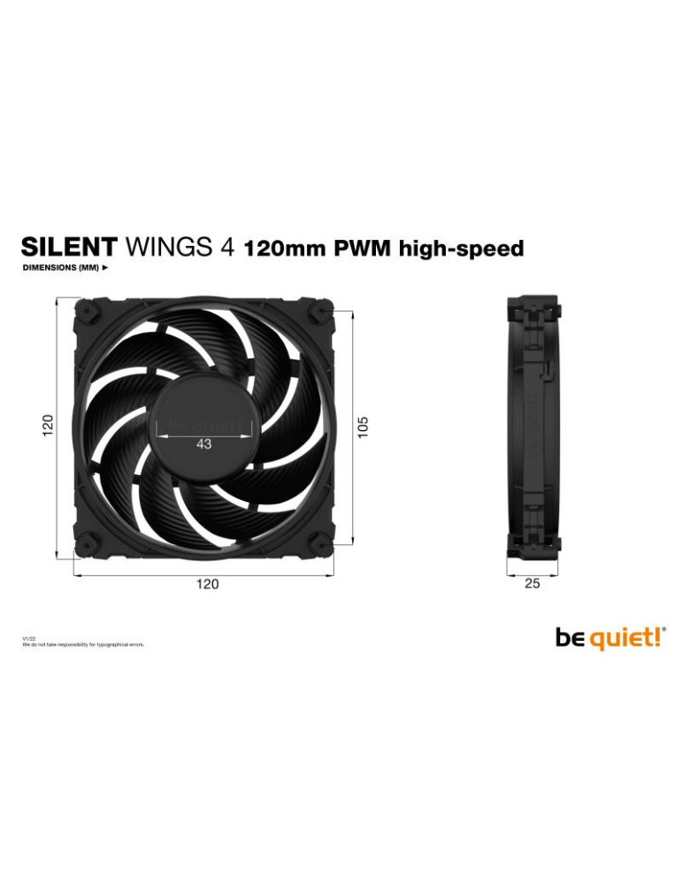 BE QUIET! SILENT WINGS 4 120mm PWM high-speed