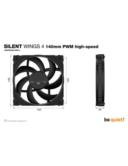 BE QUIET! SILENT WINGS 4 140mm PWM high-speed