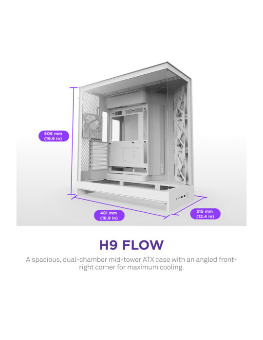 NZXT H9 Flow White | DOTIRI