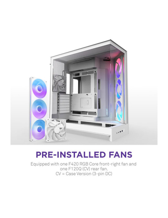 NZXT H9 Flow RGB - All White | DOTIRI