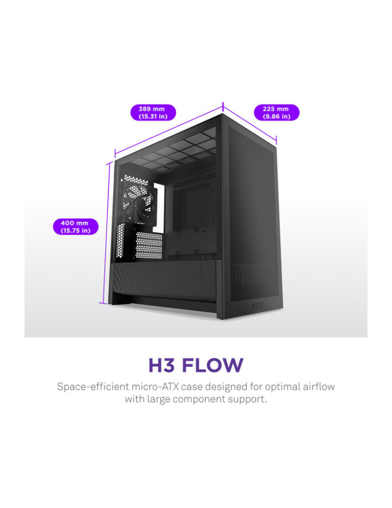 NZXT H3 Flow micro-ATX Mid-tower Case | DOTIRI