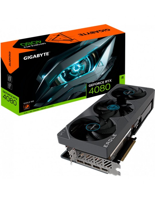 Gigabyte GV-N4080EAGLE-16GD carte graphique NVIDIA GeForce RTX 4080 16 Go GDDR6X