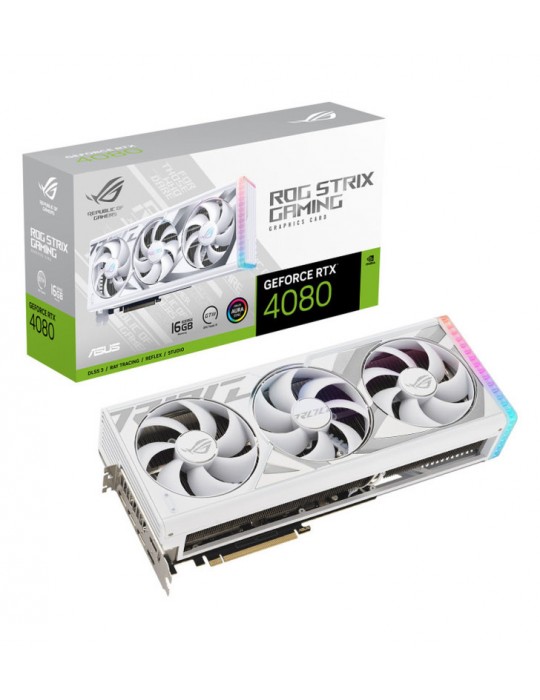 ASUS ROG -STRIX-RTX4080-16G-WHITE NVIDIA GeForce RTX 4080 16 Go GDDR6X