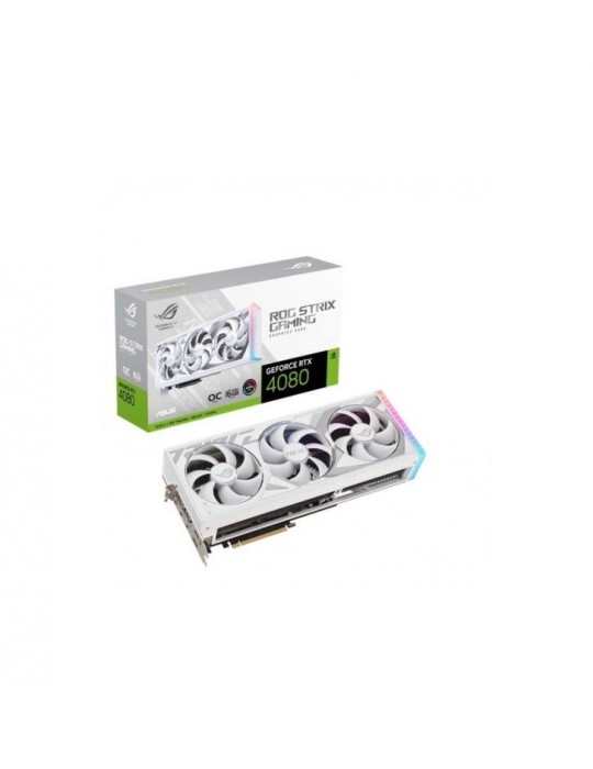 ASUS ROG -STRIX-RTX4080-O16G-WHITE NVIDIA GeForce RTX 4080 16 Go GDDR6X