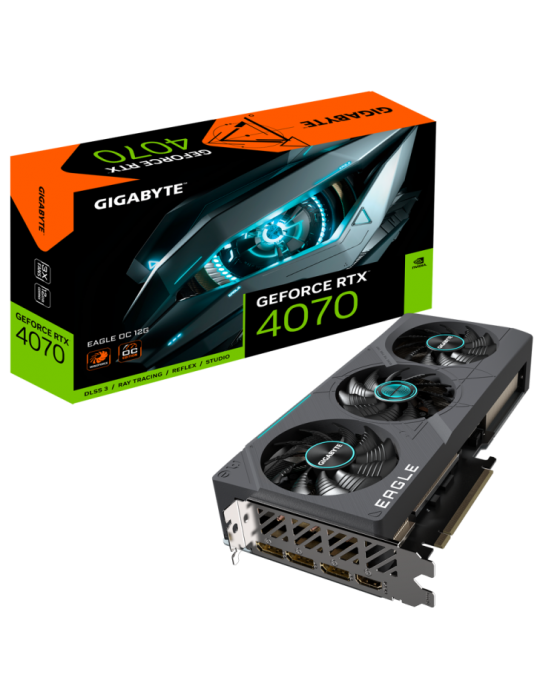 Gigabyte GV-N4070EAGLE OC-12GD carte graphique NVIDIA GeForce RTX 4070 12 Go GDDR6X