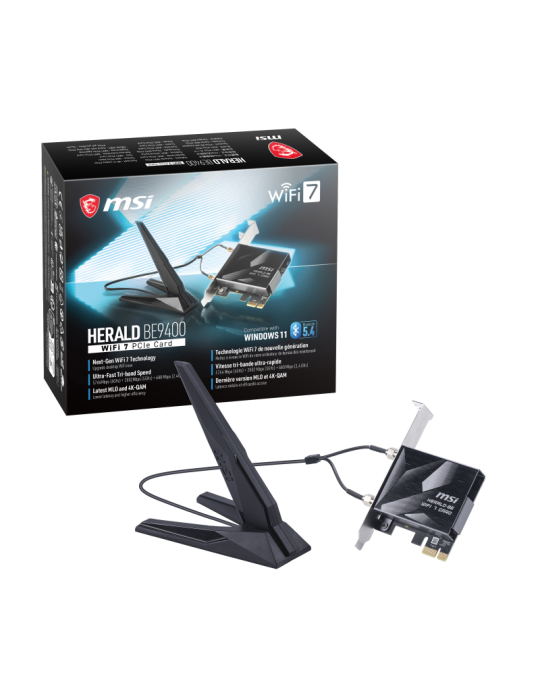MSI HERALD BE9400 WiFi 7  - Carte Réseau WIFI | DOTIRI
