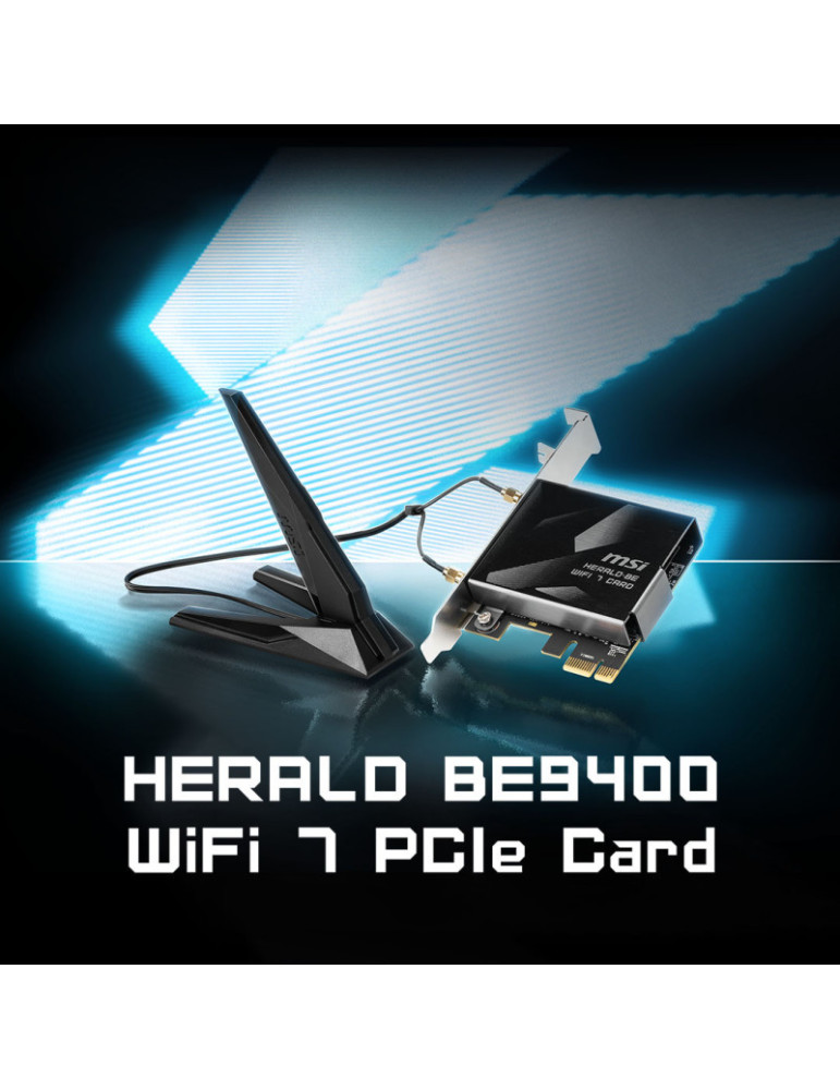 MSI HERALD BE9400 WiFi 7  - Carte Réseau WIFI | DOTIRI