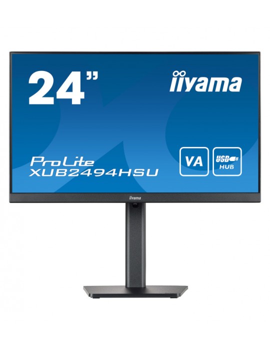 iiyama ProLite XUB2494HSU-B2 ÃƒÂ©cran plat de PC 60,5 cm (23.8") 1920 x 1080 pixels Full HD LED Noir