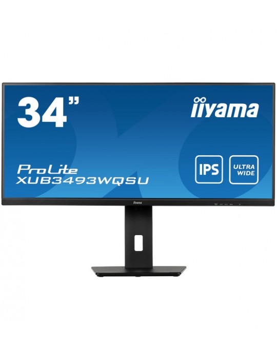 iiyama ProLite XUB3493WQSU-B5 ÃƒÂ©cran plat de PC 86,4 cm (34") 3440 x 1440 pixels UltraWide Quad HD LED Noir