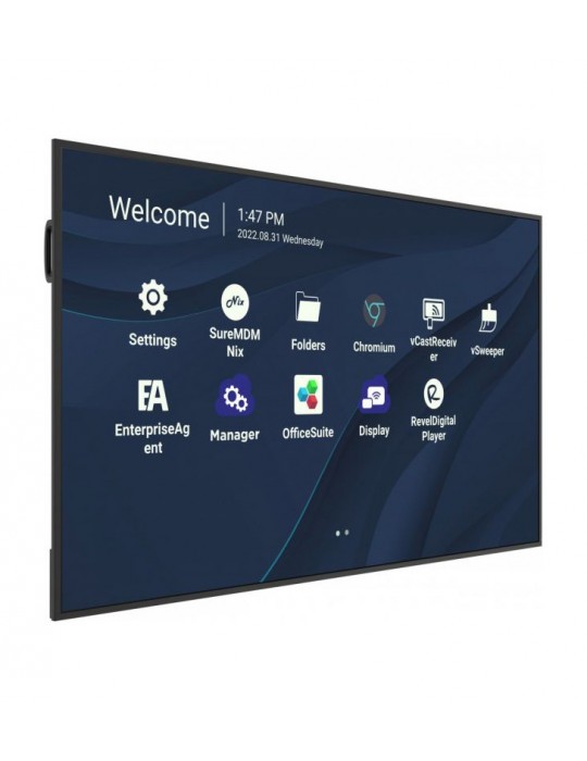 Viewsonic CDE7530 tableau blanc interactif et accessoire 190,5 cm (75") 3840 x 2160 pixels Ãƒâ€°cran tactile Noir USB