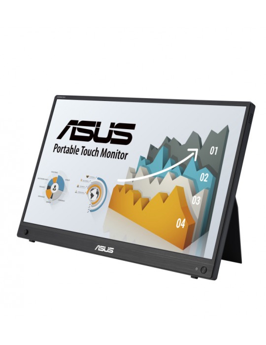 ASUS ZenScreen MB16AHT ÃƒÂ©cran plat de PC 39,6 cm (15.6") 1920 x 1080 pixels Full HD Ãƒâ€°cran tactile Noir