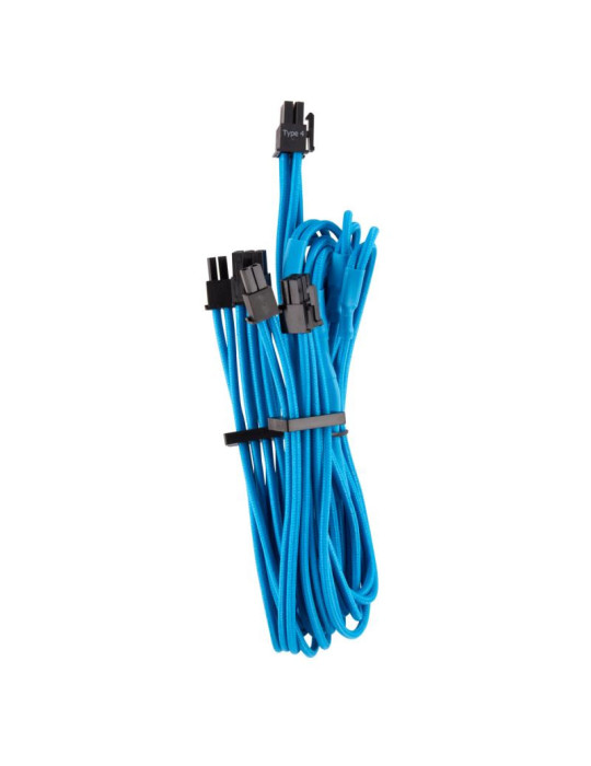CORSAIR Premium m Sleeved Split PCIe T4 2C Bleu | DOTIRI